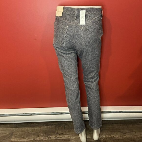 ANN TAYLOR LOFT Women's Grey Print Skinny Corduroy Pants - Size 28/6 - NWT - Picture 4 of 5